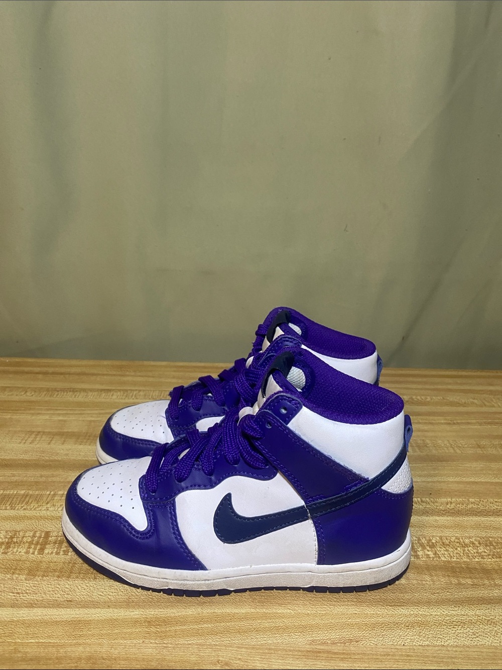 Nike Dunk High Electric Purple Court Sneakers size 13c